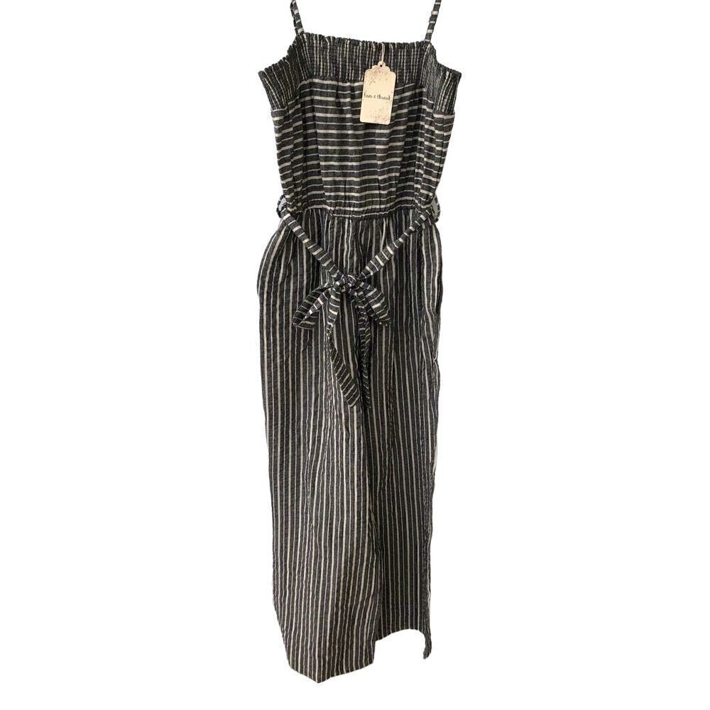 Hem & Thread Stripe Jumpsuit size small